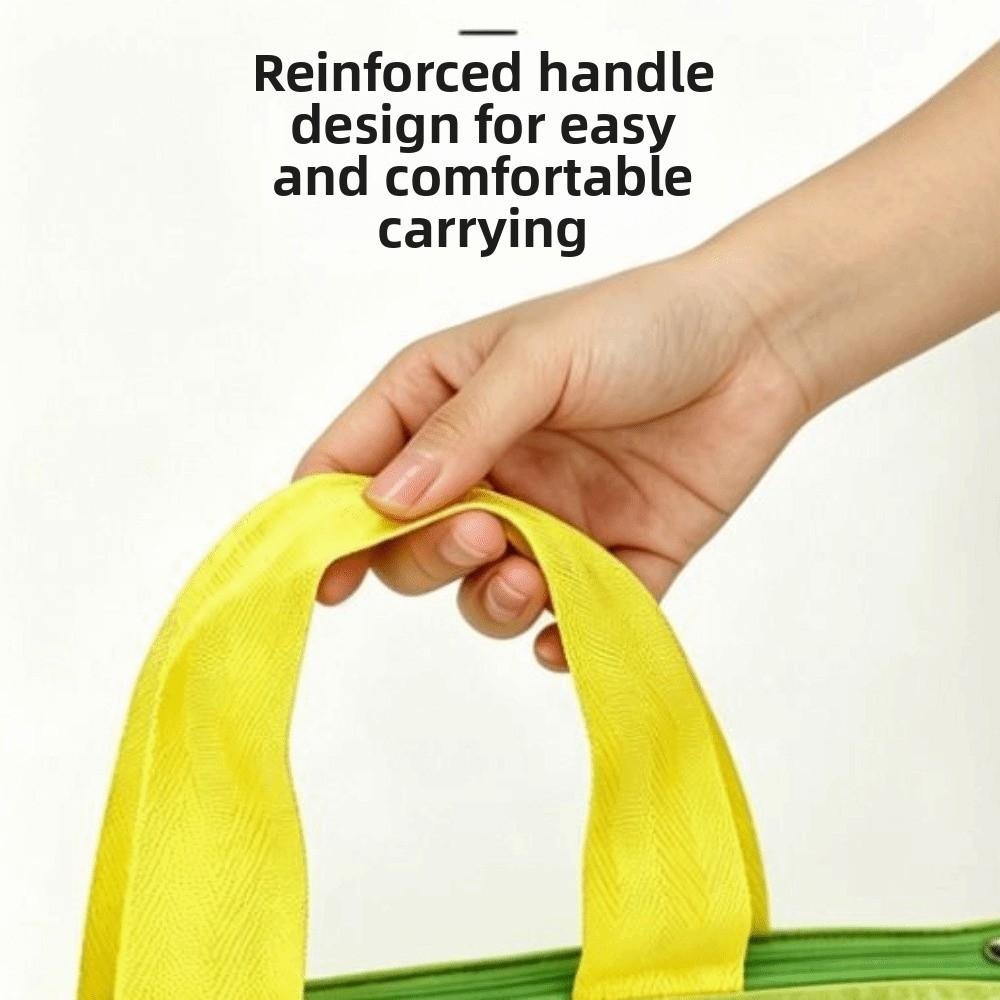 Solid Color Insulated Lunch Bag Large Capacity Thermal Picnic Bag Lunch Handbag Picnic