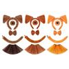 Dog Costumes for Kids Girls Halloween Animal Cosplay Accessories with Dog Ears Headband Tail Tutu Skirts Set
