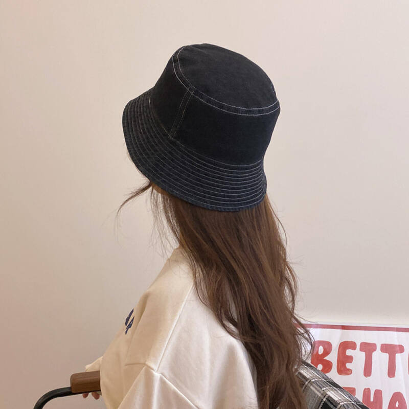 Унисекс джинсовая панама, washed cotton hat Young people