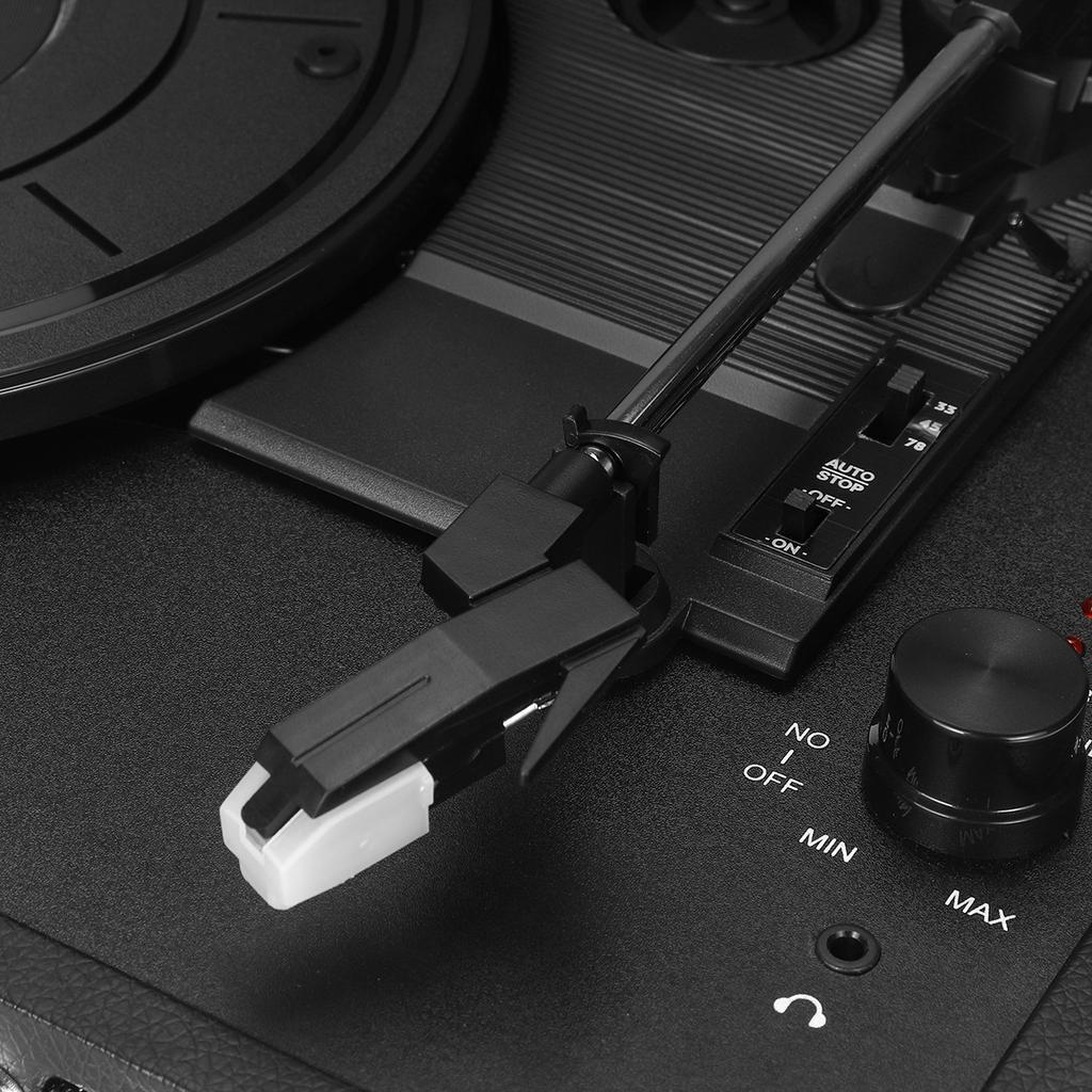 33/45/78RPM Record Vintage Phonograph Record Player Music Player Stereo Sound Turntables Portable Turntable Player with Speakers