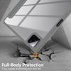 For Xiaomi Pad 7 Pro/Pad 7 Case Tri-fold Stand PU Leather+TPU+Clear PC Back Cover