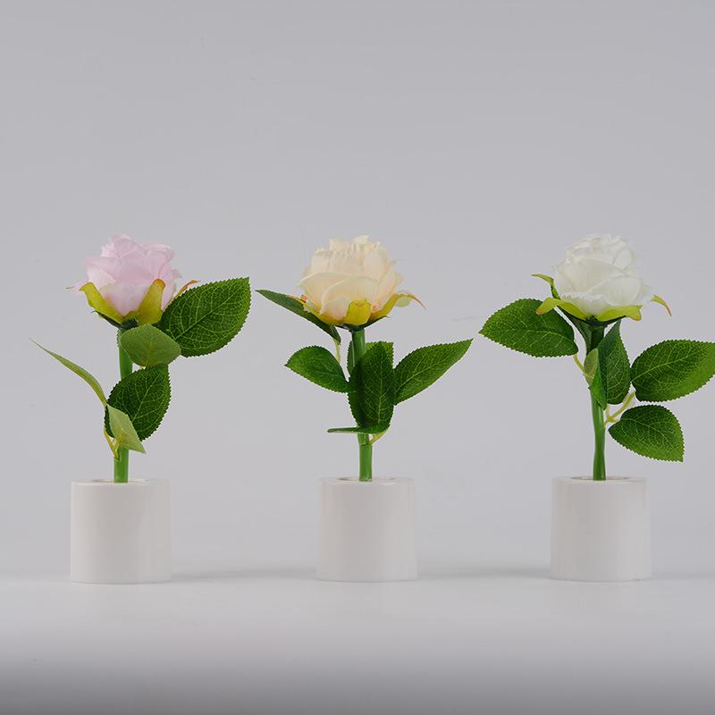 Grenzüberschreitende LED-Rosen-Nachtlicht - Valentinstagsgeschenk Blumentopf-Lampe für Atmosphäre und Kreativität