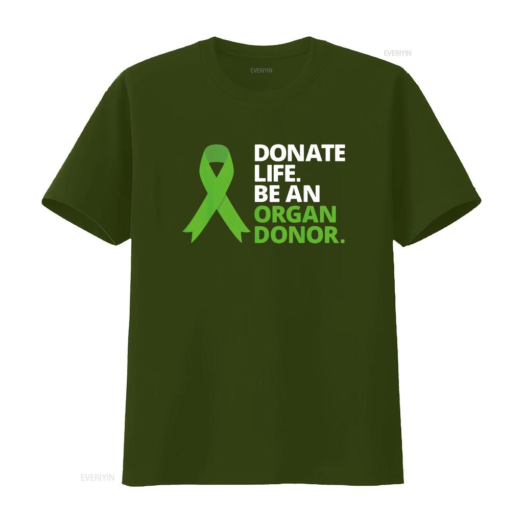 Womens Donate Life Be An Organ Donor T Shirt Awareness Green Ribbon Black Medium Vintage Washed Stylish Top For Everyday Wear