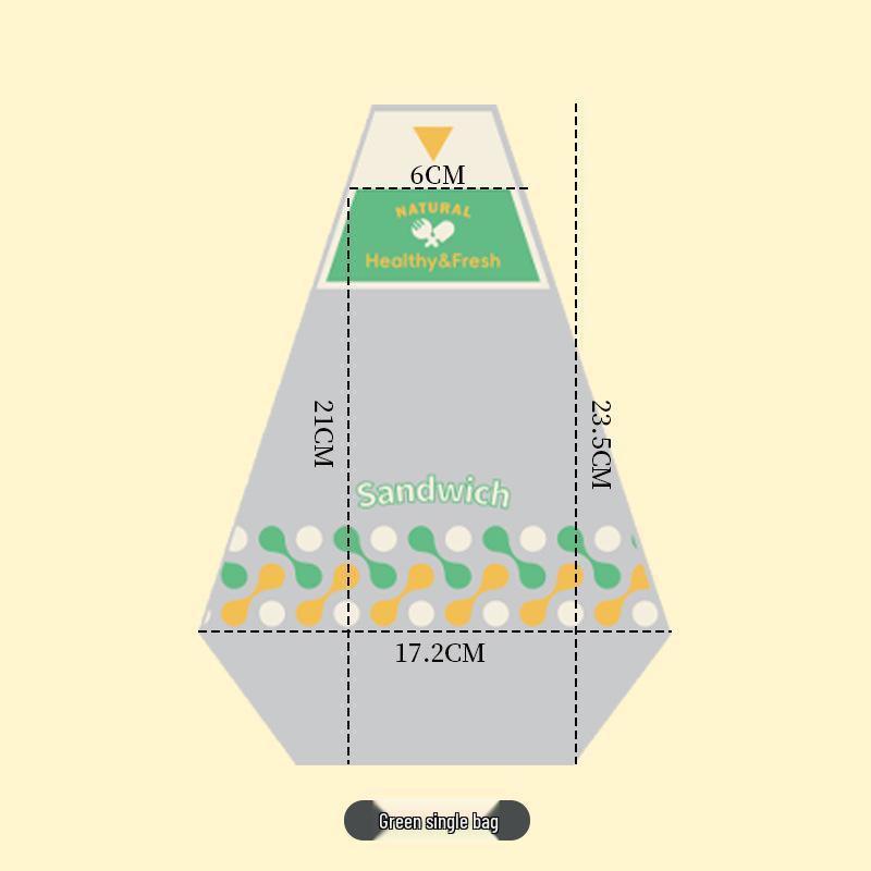 Disposable Transparent Easy-Tear Sandwich and Bread Packaging Bag