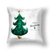 Green Pillowcase Christmas Home Decoration Sofa Throw   Tree Deer Print Cushion Cover