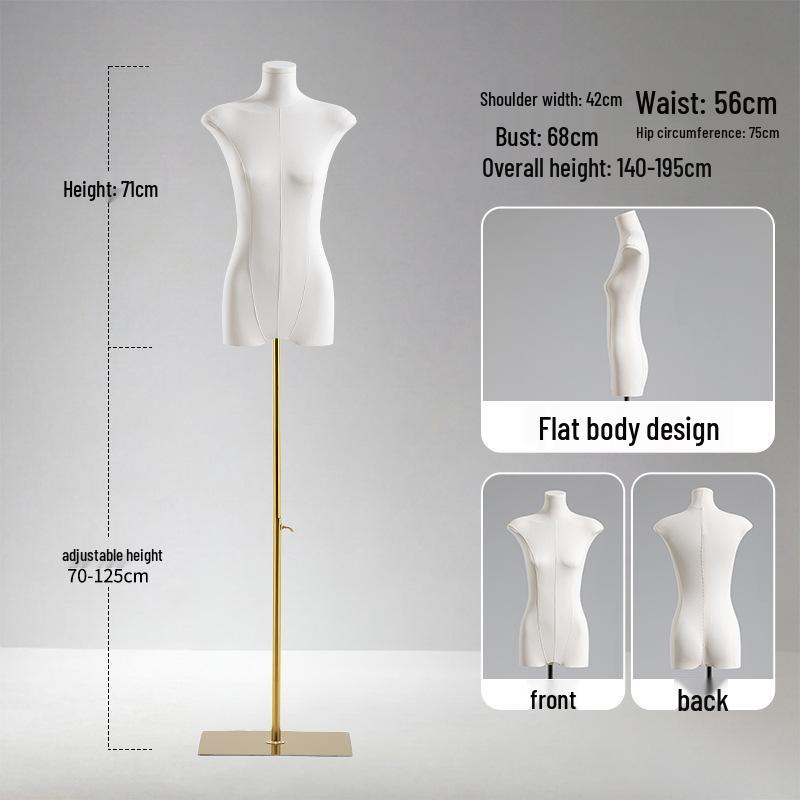 Adjustable Height Mannequin Stand with Arms for Women's Clothing Display