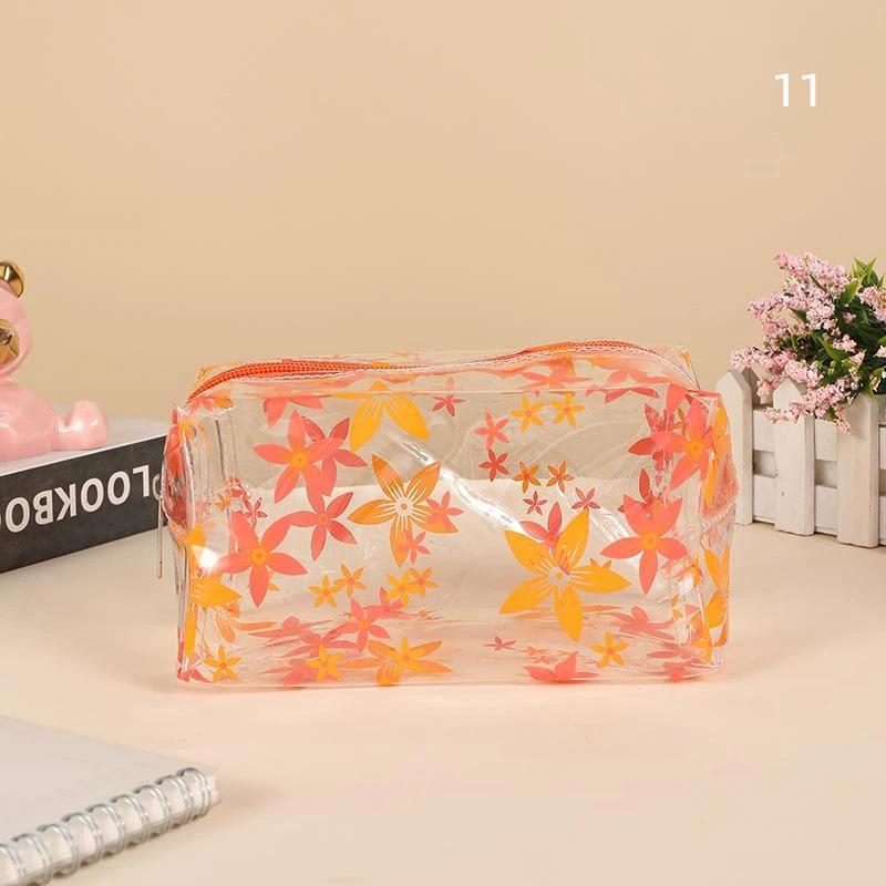 PVC Waterproof Cosmetic Bag Portable Large Capacity Transparent Wash Bag Travel Toiletries Cosmetic Organizer Swimming Bag