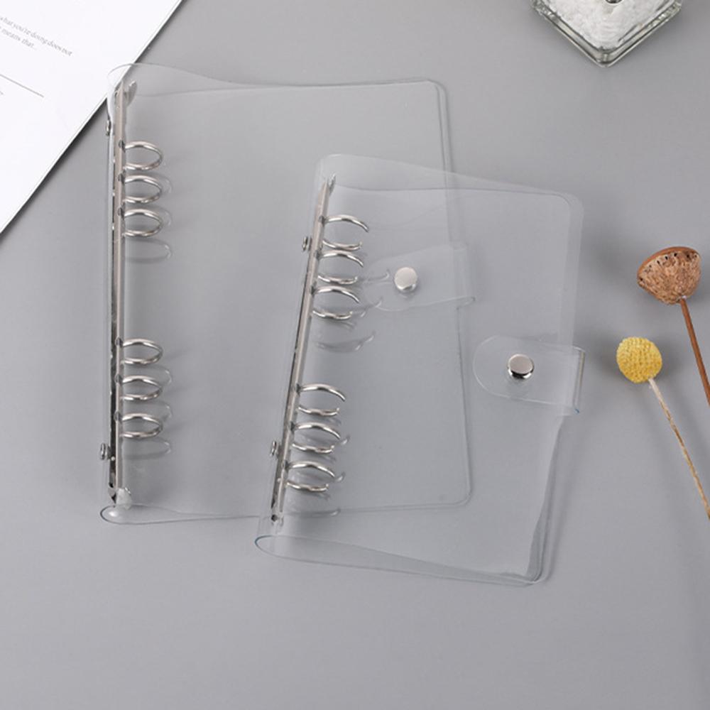 1PC Travel Ledger Seal Punch Card Notebook Transparent Loose-Leaf Pvc Shell Ledger