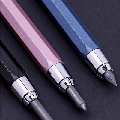 Portaminas de 5,6 mm Recargas de Mina 2B/4B/6B/8B Herramienta para Dibujar Escribir Portaminas Móvil Metal Boceto Cómics Diseño Portaminas de Boceto