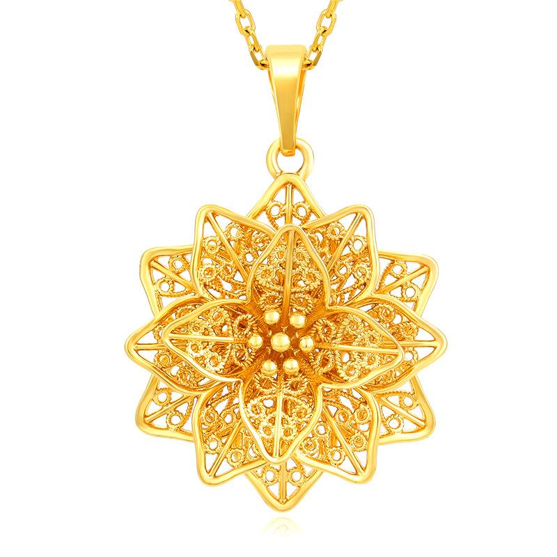 

Новые модные аксессуары Французский ретро полый кулон-цветок для женского темперамента