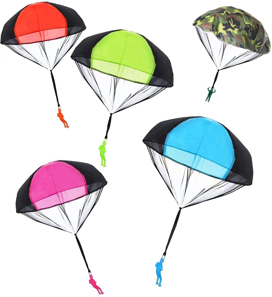 5pcs/lot Hand Throw Parachute Army Man Flying Toys for Kids Tangle Free Throwing Toy Parachute kids Outdoor Easter Chrismas Toys