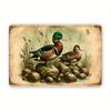 Vintage Metal Poster Duck Farmer Barn Wall Art For Bar Garage