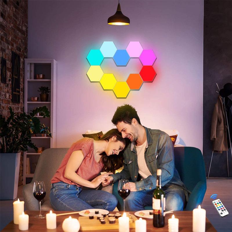 WiFi-Controlled RGB Hexagonal E-Sports Ambient Light with Sound Pickup