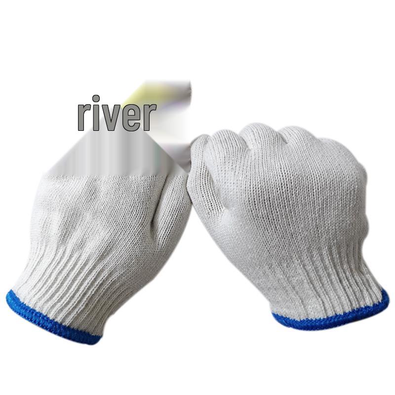 Durable Cotton Work Gloves - Heat-Resistant, Thin, Thickened Thread for Men and Women, Ideal for Construction and Labor Protection.