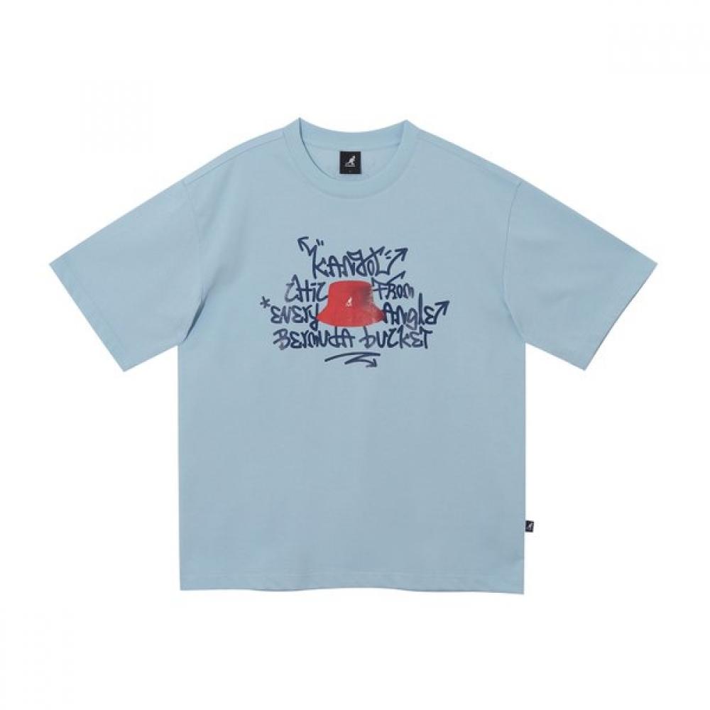 Kangol Bermuda BuckeT T shirT Sky Blue  krecsT27880 M