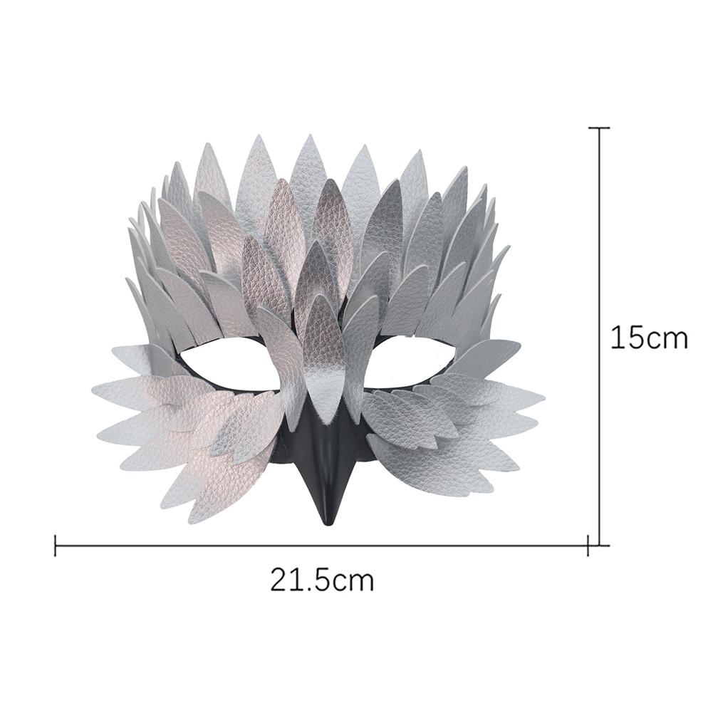 Bird Beak Half Face Feather Mask for Halloween Costume Events Masquerade Balls and Festival Parties with Comfortable Fit