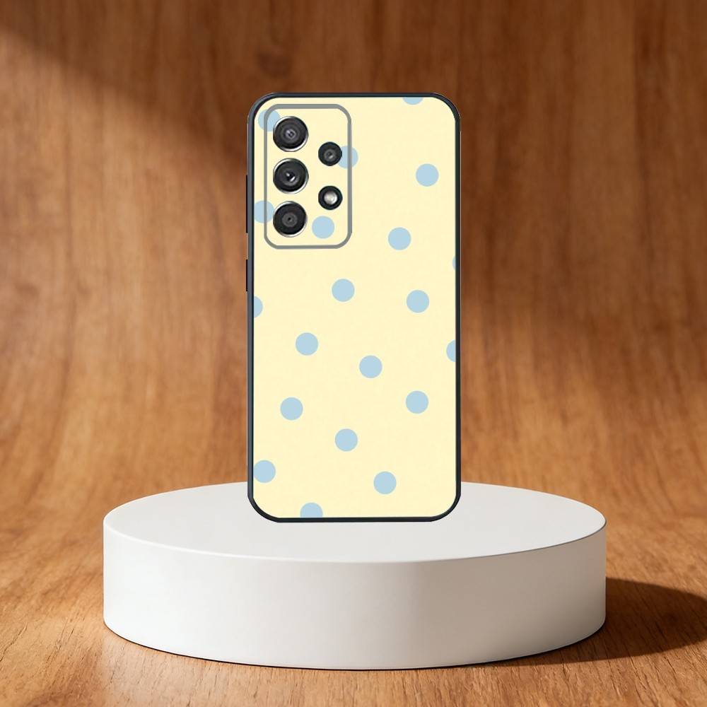 Custodia per Telefono a Pois alla Moda per Samsung S25,S24,S21,S22,S23,S30,Ultra,S20,Plus,Fe,Note,10,9,5G Cover Nera