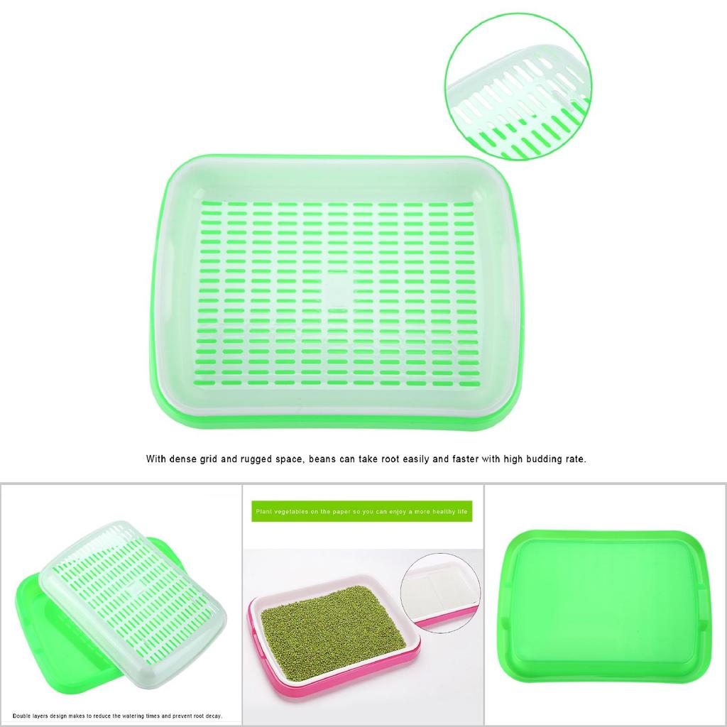 Hållbar Hydroponics Korg Plantbricka Fröplanta Kruka Blomma Grönsaksfrö Odla Låda Grön