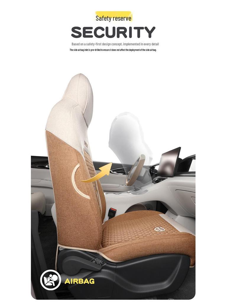 Geely Star Wish Cartoon Linen Seat Covers, Full-Coverage, All-Season Breathable Cushions for UP-Specific Cars