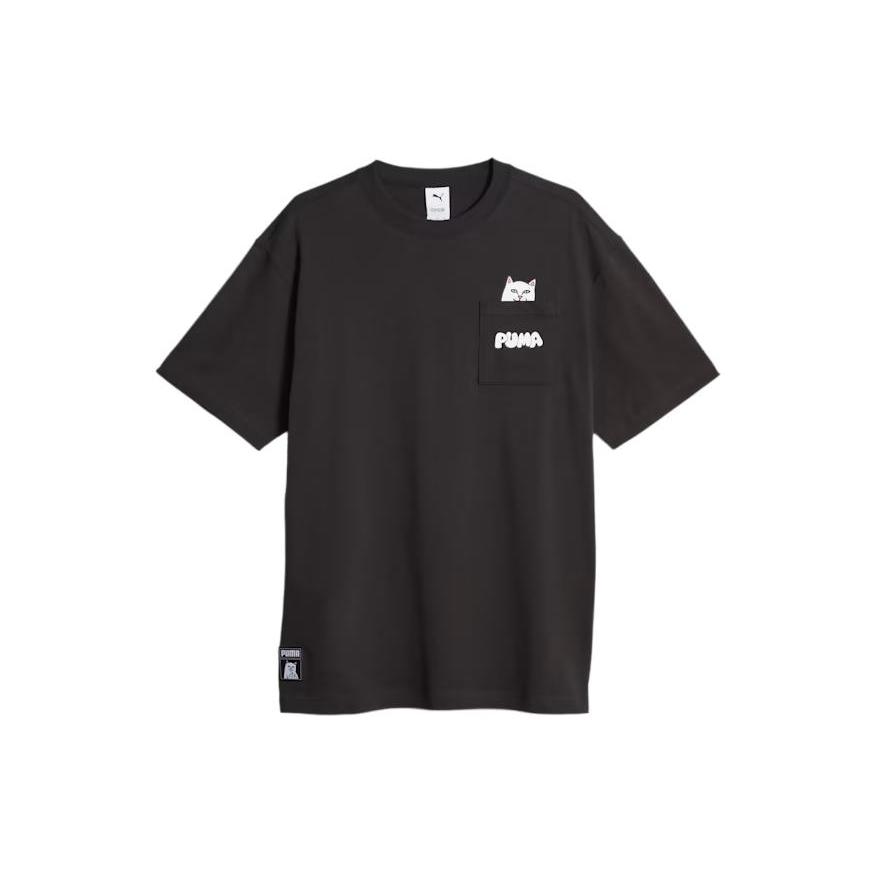 

New PUMA RIPNDIP POCKET T Shirt Men s Black 622195-01 M