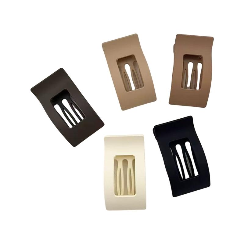 HX6F Pack Of 4 Flat French Grip Hair Clamps Redoubt Dull Finish For Women Girls