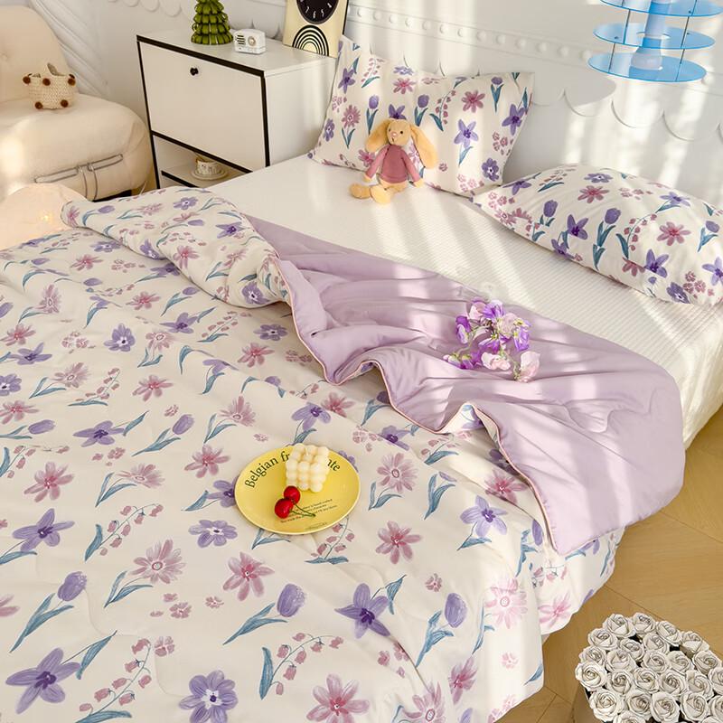 

Duoqiman Floral Double-Layer Gauze Summer Quilt