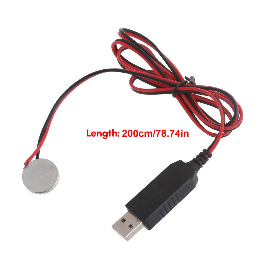 6.56ft USB 5V2A Input Charging Cable Cord for CR2032 3V Output Batteries Powered Devices Universal Charger Wire Line
