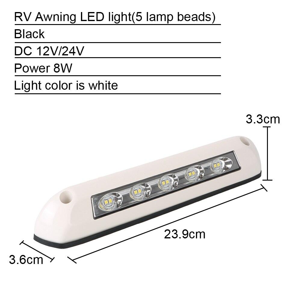 12V/24V RV LED Awning Porch Light Waterproof Motorhome Caravan Van Camper Trailer Wall Lamps