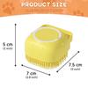 Brosse de bain pour chien brosse de massage pour animaux de compagnie distributeur de shampoing brosse en silicone souple poils en caoutchouc pour chiens et chats outil de toilettage pour douche