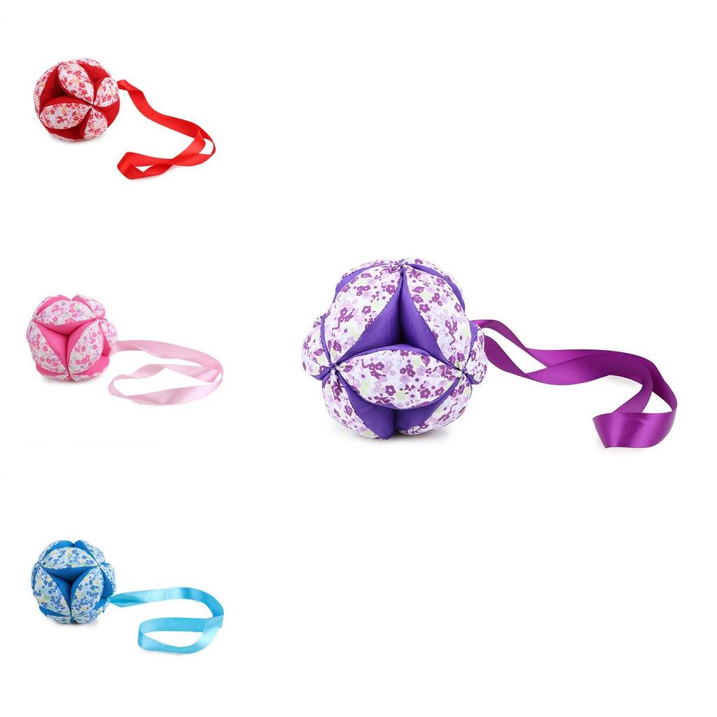 Creative Fabric Hand Grasp Ball Baby Toddler Rattle Bell Toy Interactive Cloth Ball