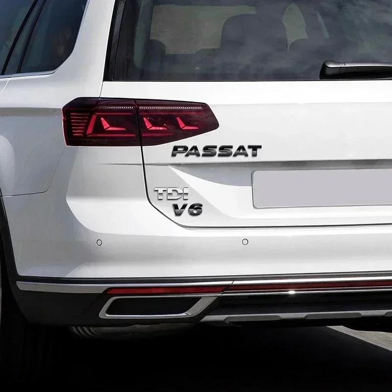 W134W1331pcs Chrome 3D ABS PASSAT TSI TDI V6 V8 Letters Car Rear Tail Trunk Body Side Fender Badge Logo Emblem for Volkswagen B5 B6 B7