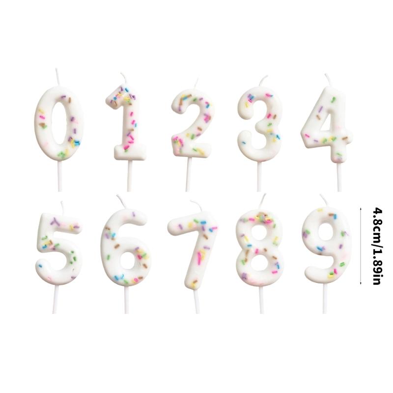 Unique Kids Birthday Cake Candle Decoration Colorful Wax Number for Party Celebration and Family Gatherings