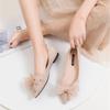 Fashion Flat Shoes for Women Spring New Shallow Bow Single Shoe Pointed Suede Flats Shoe Soft Soled Oversized Women's Shoes Ladies Pumps