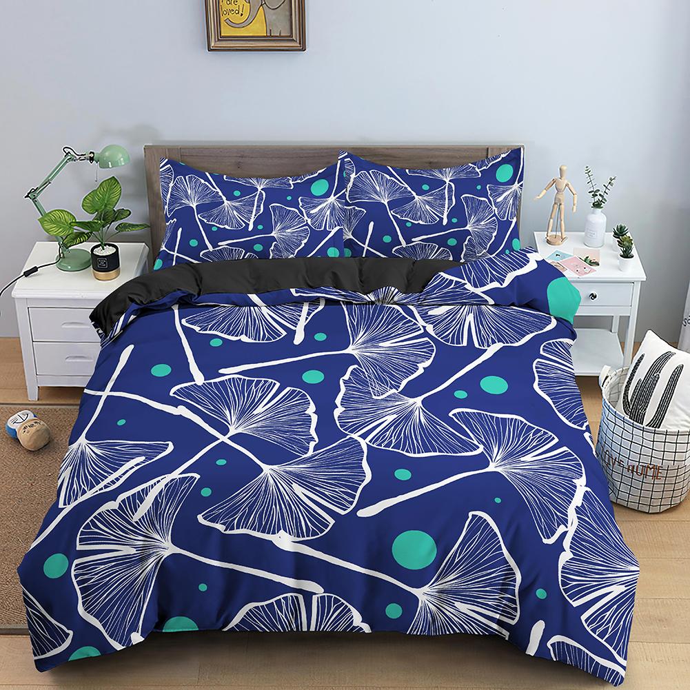 3D Yellow Flower Bedding Set Simple Floral Duvet Cover With 1/2 Pillowcase King Queen Size Quilt Cover Polyester Comfort Cover