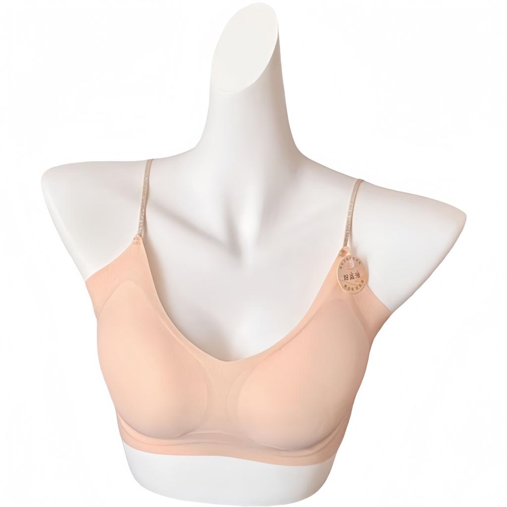 Ultra-thin flash diamond jelly special liquid foundation underwear seamless beauty back white T opaque comfortable breathable gathering bra cover
