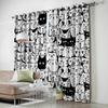 Die Katze Tier schwarz Fenster Vorhänge Vorhänge für Wohnzimmer dekorative Elemente Wohnzimmer