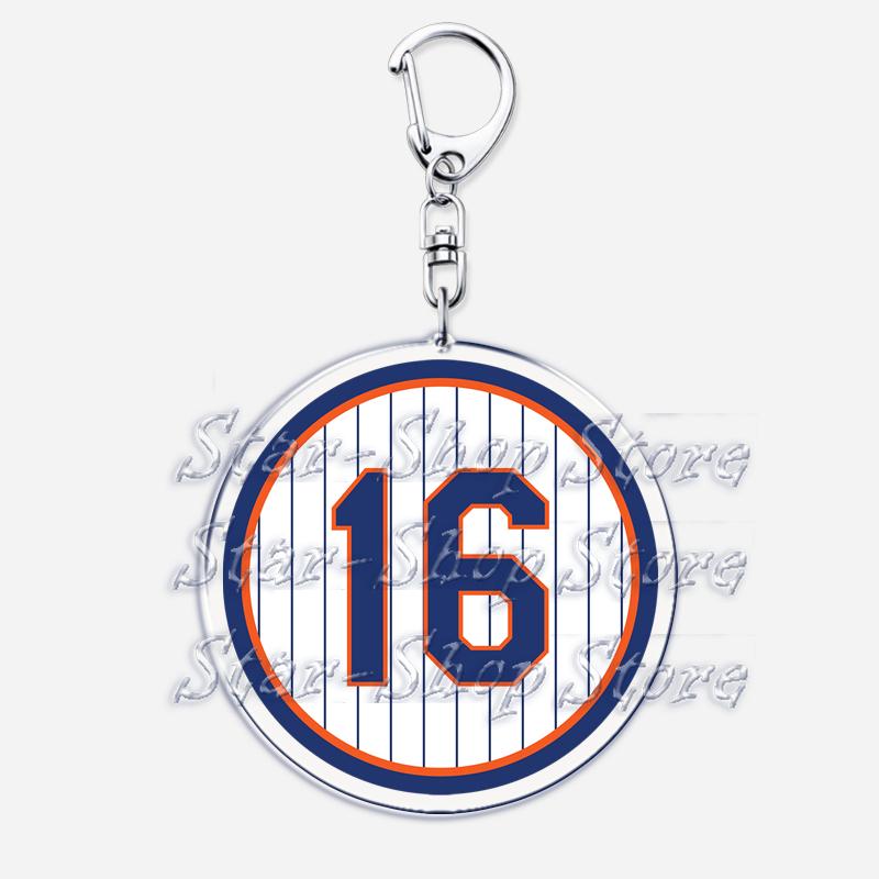 Popular Baseball Jersey Player Number Keychains for Accessories Bag New York Sports Keyrings Jewelry Friends Fans Gifts
