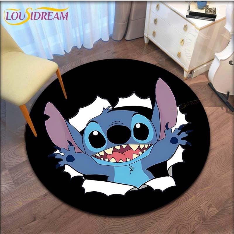 Cartoon Stitch Round Carpet for Living Room Carpet Floor Rug Bath Mat Bedroom Carpet for Children's Room Doormat