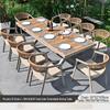 OEING Outdoor Patio Dining Set with Extendable Table
