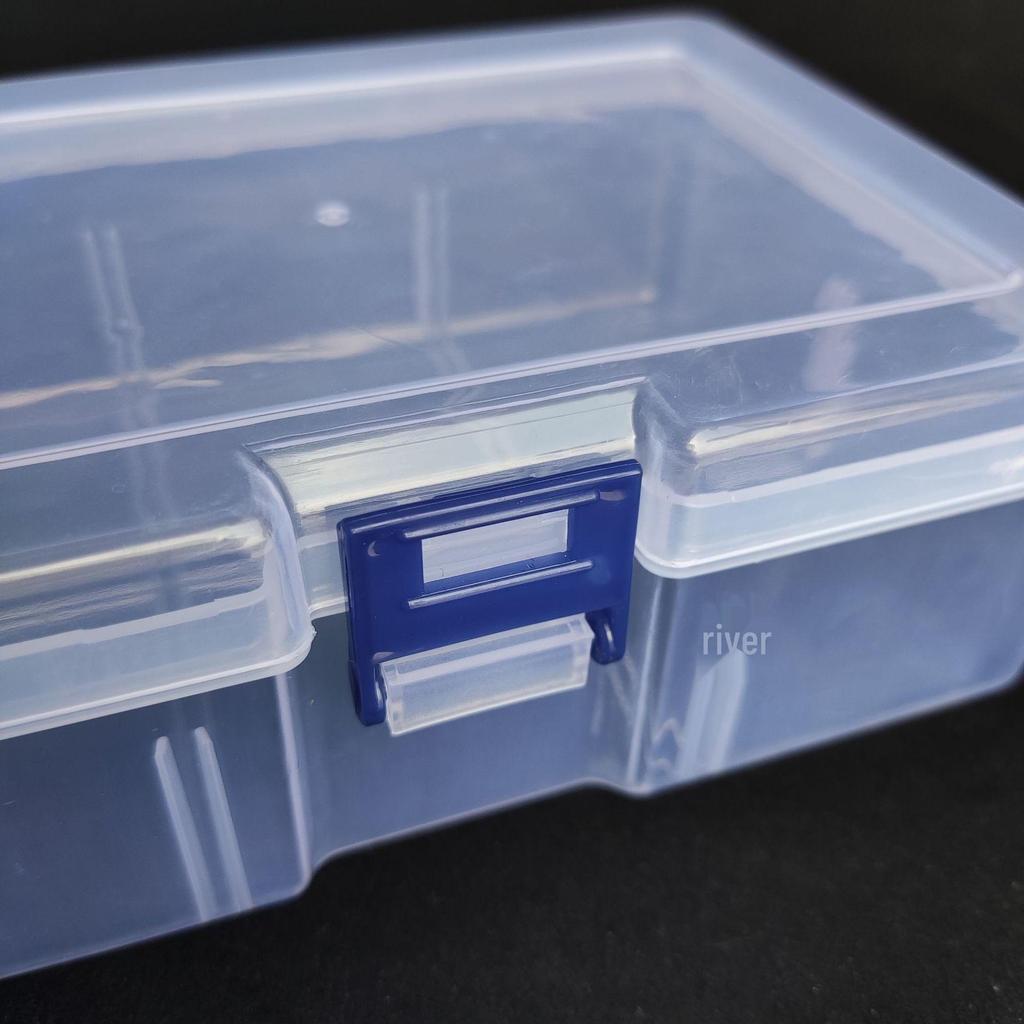 Große transparente Aufbewahrungsbox aus Kunststoff für Quilthalter mit Deckel für Hardware und Schmuck