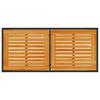 Garden Table with Acacia Wood Top 115 X 54 X 74 Cm Poly Rattan