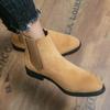 Casual matte high-top leather shoes autumn and winter new large-size British suede Chelsea short boots