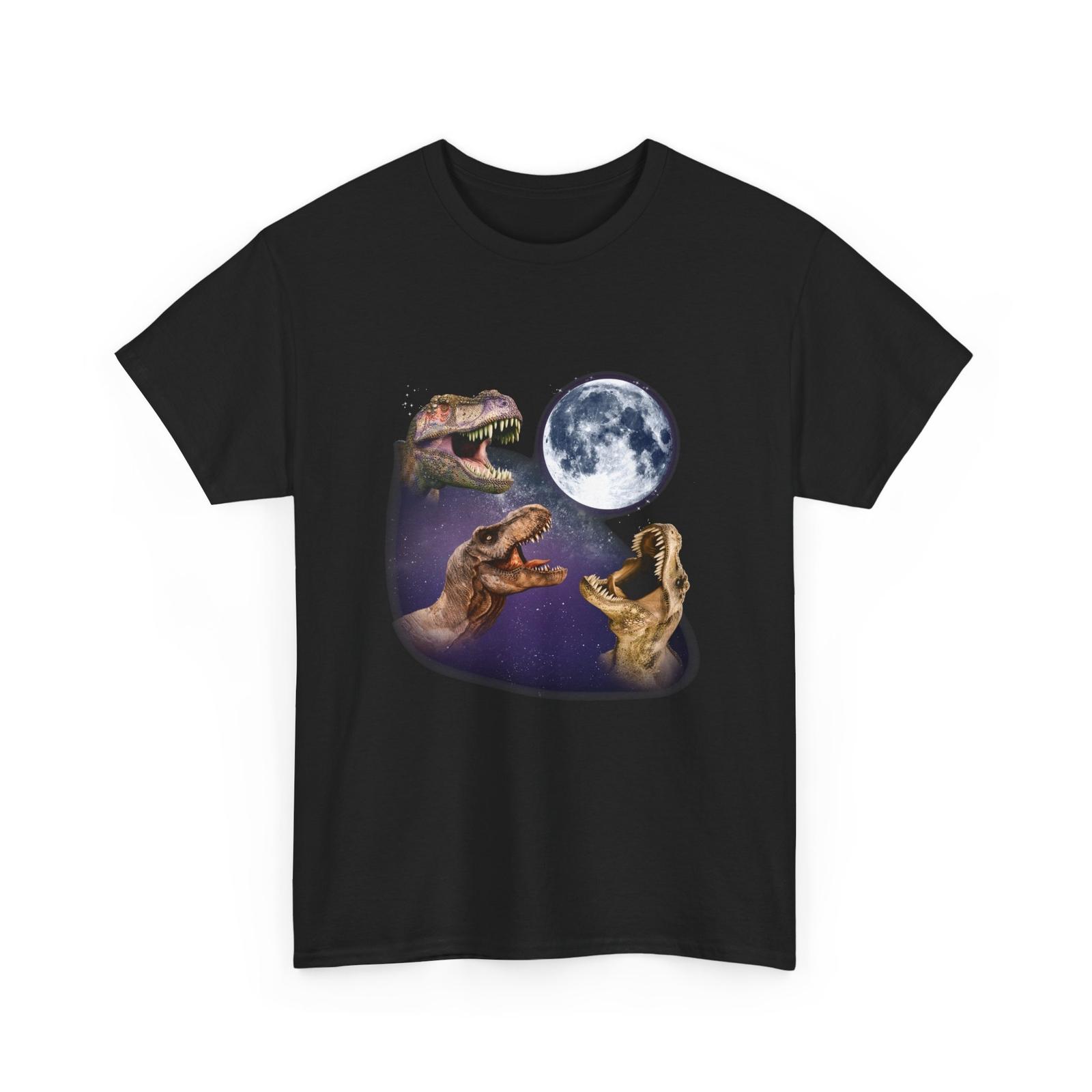 TRex Dinosaurs Shirt Three Dinosaurs with Moon Animals Lovers Funny Shirt S