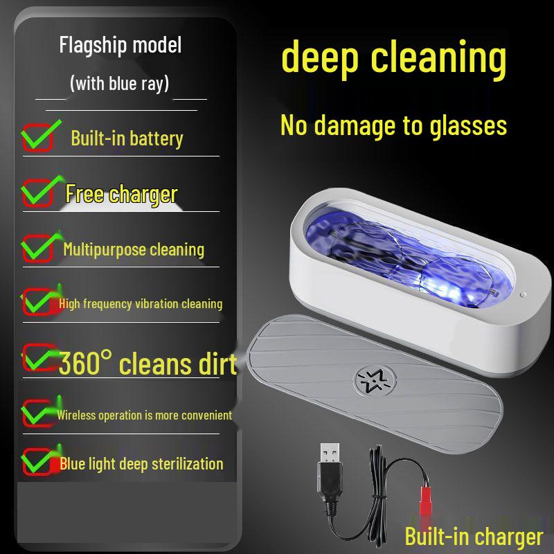 

Портативная ультразвуковая мойка для очков и ювелирных изделий - Автоматическая, Мини, для домашнего использования