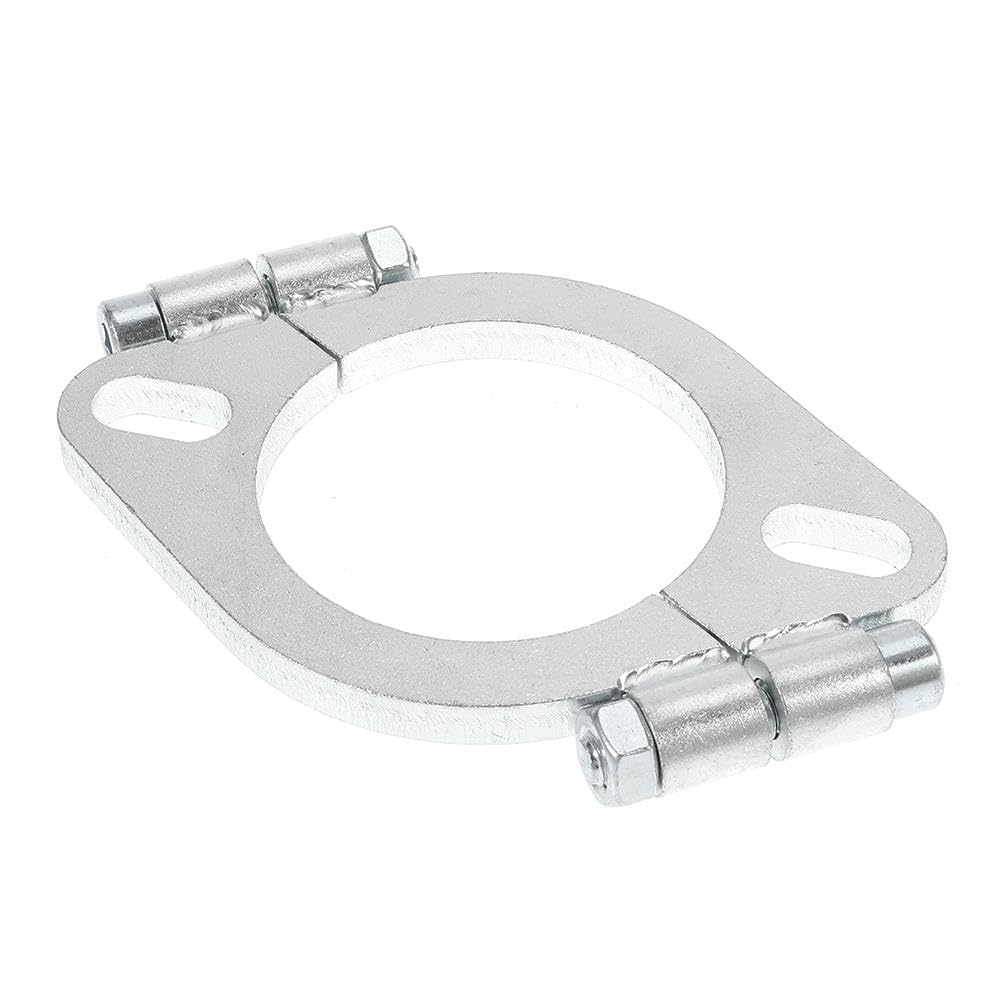 Compatible with Flange Repair, Silver Steel 2.5" / 63 Mm Split Flat Oval Flange Connection Replacement Accessory, Compatible with Exhaust Flange