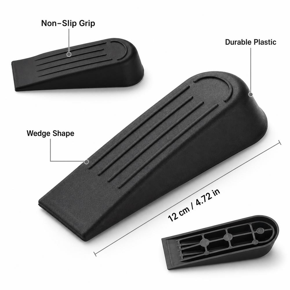 Plastic Door Stop Wedges Non-Slip Base Door Blocks Durable Heavy Duty Door Stopper  Office Doors