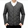 Men's Winter Thickened Down Cotton Clothes, Solid Color Casual Stand Collar Single Breasted Fleecing Cotton-padded Clothes