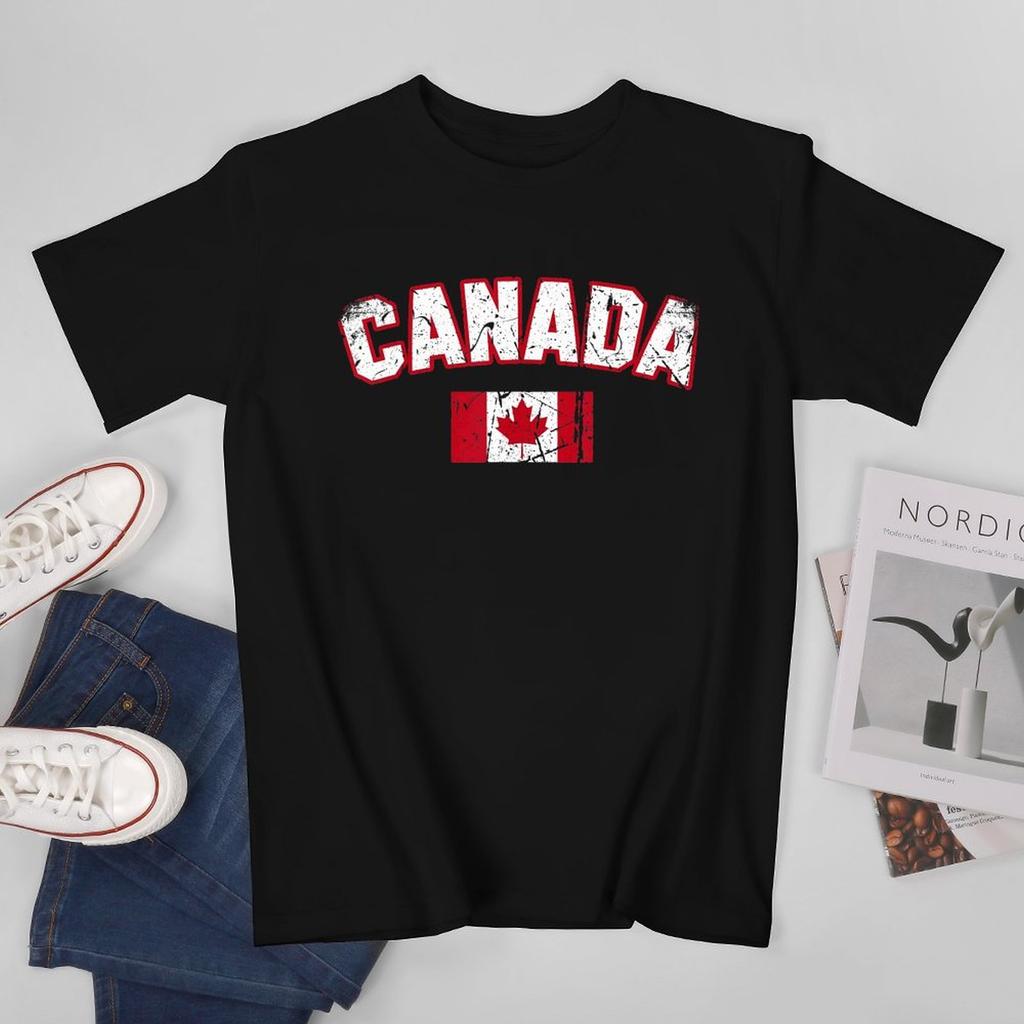More Design Canada Flag Canadian Unisex Tshirt Tees Tshirt Oneck T Shirts Unisex Boys Clothing 100 Cotton