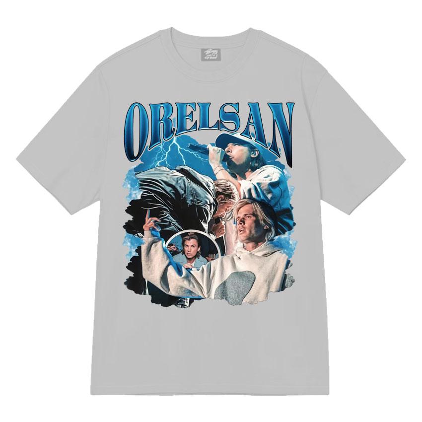 Rapper Orelsan Gothic Graphics Print Tshrit Unisex Women Streetwear Casual Aesthetic Clothing Oversized Loose Y2k Tshrits Teenagers