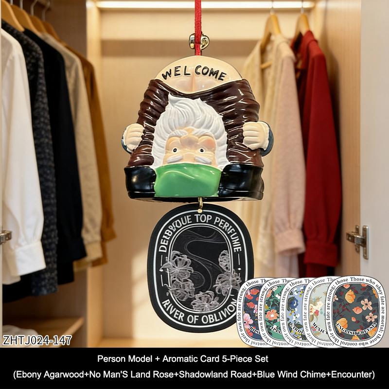 Creative Santa Claus Pendant Ornament with Fragrant Cards Wardrobe Car Pendant with Long-Lasting Fragrance Decoration Gift